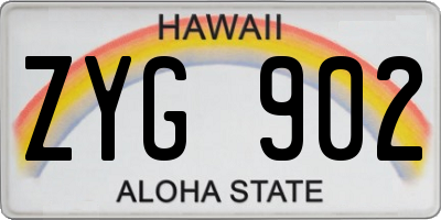 HI license plate ZYG902