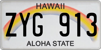 HI license plate ZYG913