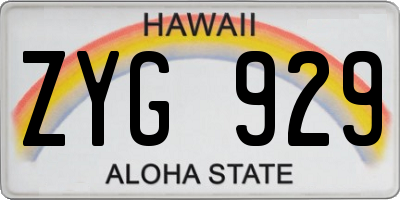 HI license plate ZYG929