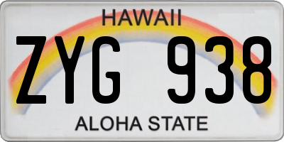 HI license plate ZYG938