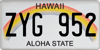 HI license plate ZYG952