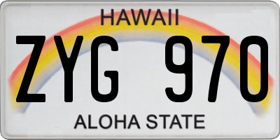 HI license plate ZYG970