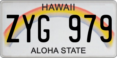 HI license plate ZYG979