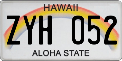 HI license plate ZYH052
