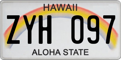 HI license plate ZYH097