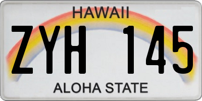 HI license plate ZYH145
