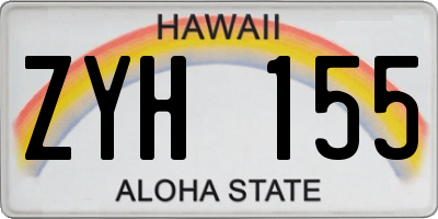 HI license plate ZYH155