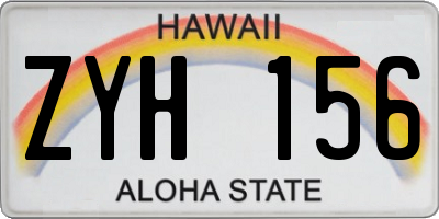 HI license plate ZYH156