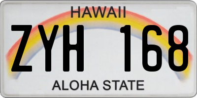 HI license plate ZYH168