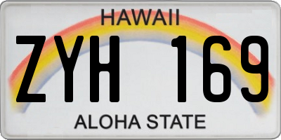 HI license plate ZYH169