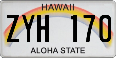 HI license plate ZYH170