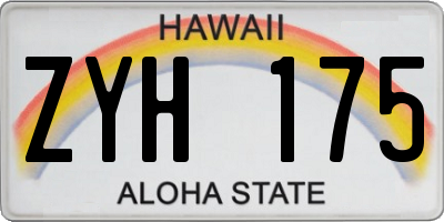 HI license plate ZYH175