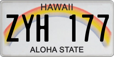 HI license plate ZYH177