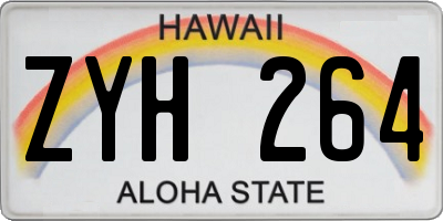 HI license plate ZYH264