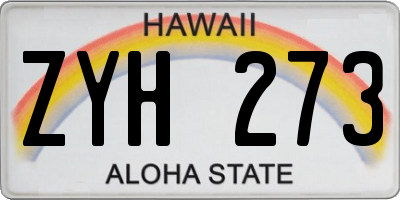 HI license plate ZYH273