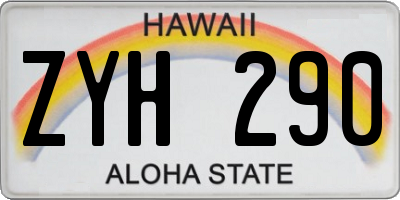 HI license plate ZYH290