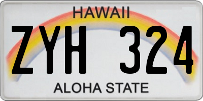 HI license plate ZYH324