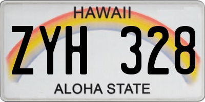 HI license plate ZYH328