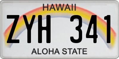 HI license plate ZYH341