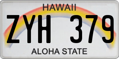 HI license plate ZYH379