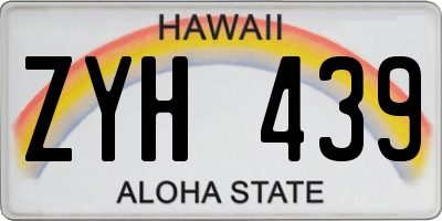 HI license plate ZYH439