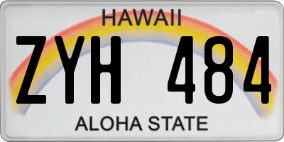 HI license plate ZYH484
