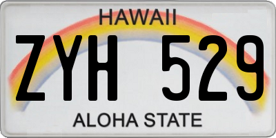 HI license plate ZYH529