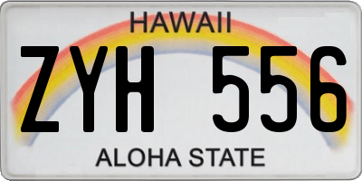 HI license plate ZYH556