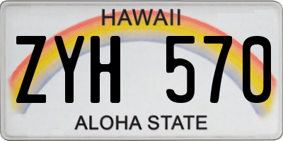 HI license plate ZYH570