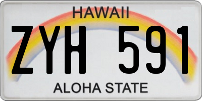 HI license plate ZYH591