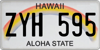 HI license plate ZYH595