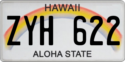 HI license plate ZYH622