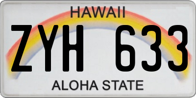 HI license plate ZYH633