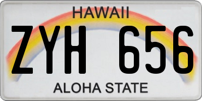 HI license plate ZYH656