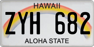 HI license plate ZYH682