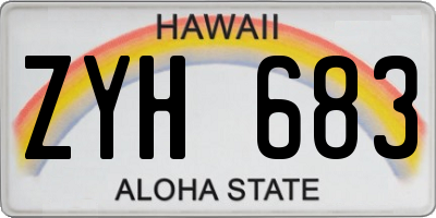 HI license plate ZYH683