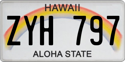 HI license plate ZYH797