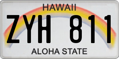HI license plate ZYH811