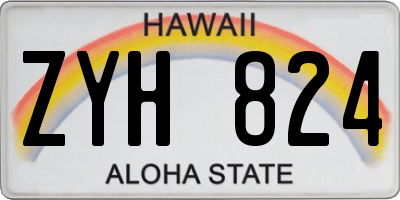 HI license plate ZYH824