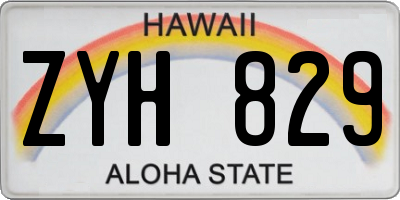 HI license plate ZYH829