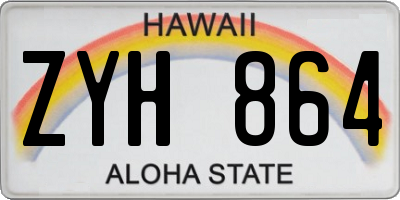 HI license plate ZYH864