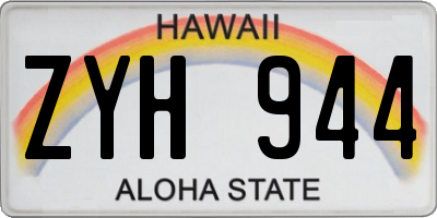 HI license plate ZYH944