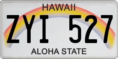 HI license plate ZYI527