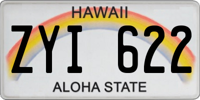 HI license plate ZYI622