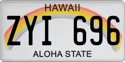 HI license plate ZYI696