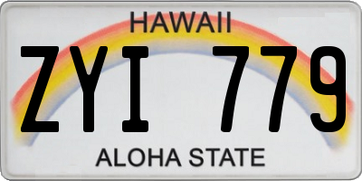 HI license plate ZYI779