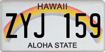 HI license plate ZYJ159