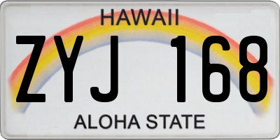 HI license plate ZYJ168