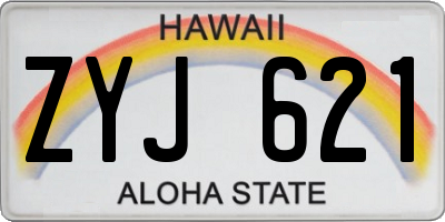 HI license plate ZYJ621