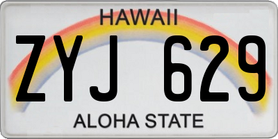 HI license plate ZYJ629